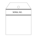 RS PRO Pre-Printed Tie Label Serial No. Black Text on White Background 70mm x 60mm 50 Per Pack 445-3947