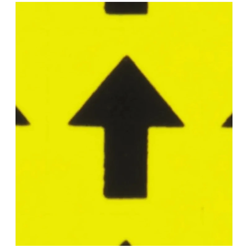 RS PRO Adhesive Pre-Printed Adhesive Label Inspection Arrows Black on Yellow 7.6mm x 6.4mm 1800 Per Pack 445-4186