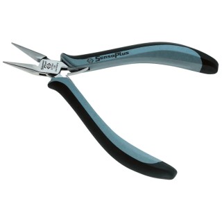 CK Long Nose Plier, 130mm Overall Length, 23mm Jaw, Ergonomic Handle, ESD Safe, Steel, Mirror Polished Finish T3772 1D120