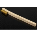 Cottam 12 mm Brass Wire Brush for Surface Preparation with Wooden Handle Heavy Duty 134-5715