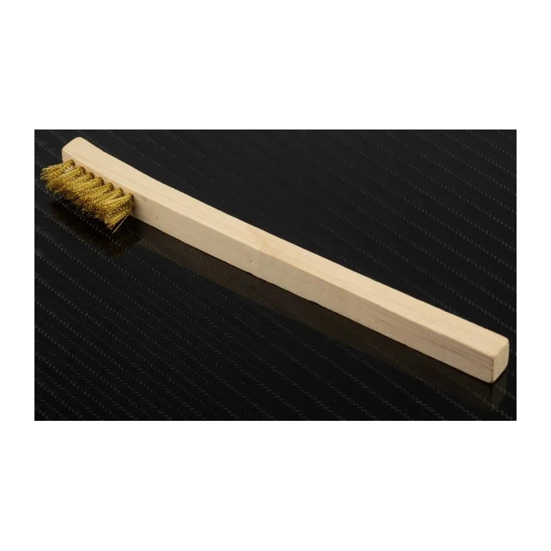 Cottam 12 mm Brass Wire Brush for Surface Preparation with Wooden Handle Heavy Duty 134-5715