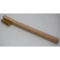 Cottam 12 mm Brass Wire Brush for Surface Preparation with Wooden Handle Heavy Duty 134-5715