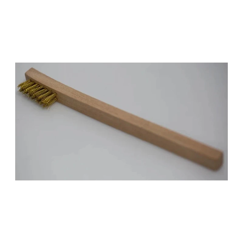 Cottam 12 mm Brass Wire Brush for Surface Preparation with Wooden Handle Heavy Duty 134-5715