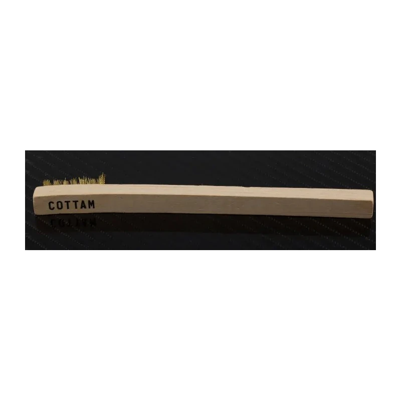 Cottam 12 mm Brass Wire Brush for Surface Preparation with Wooden Handle Heavy Duty 134-5715