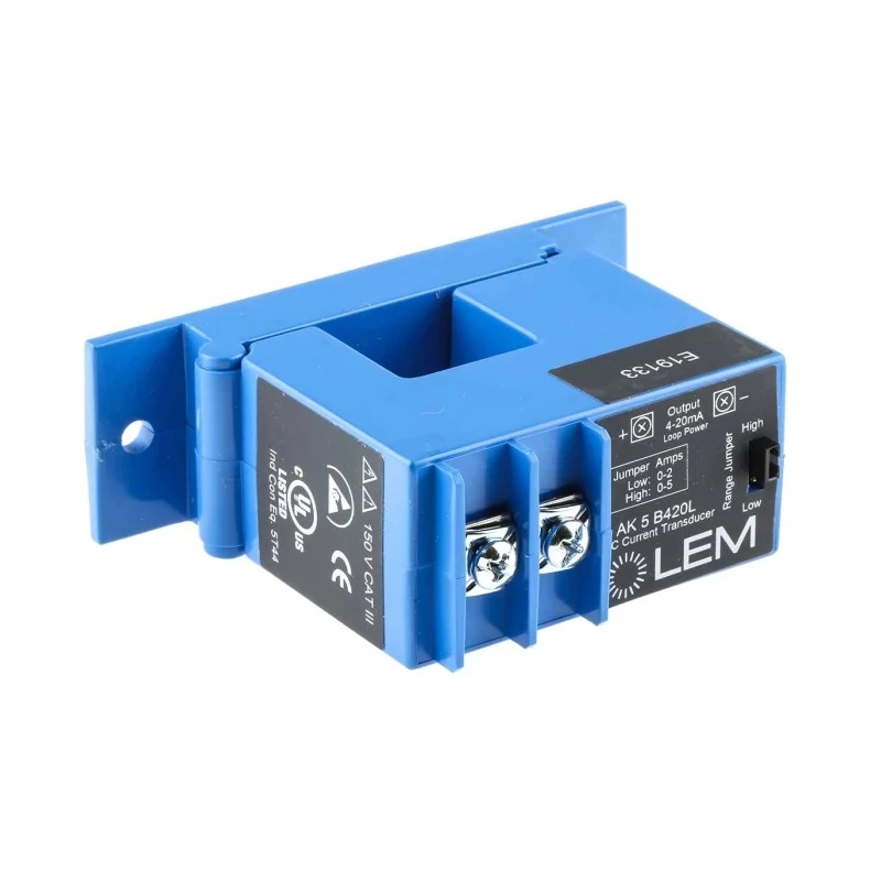 LEM AK Series Current Transformer 5 A 150 V ac, 24V dc Panel Mount with 21.7mm Bore AK 5 B420L