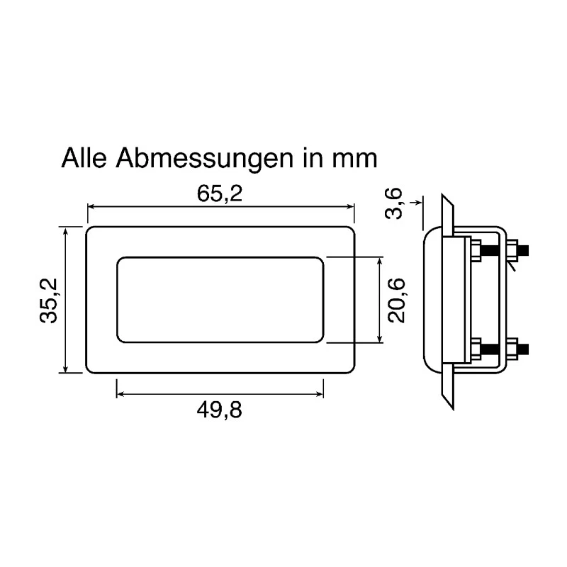 Lascar Screen Bezel for 700 Series Instruments 35.2 mm x 65.2 mm BEZ 700-IP