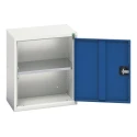 Bott 1 Door Steel Cupboard with Shelf, Lockable, Blue Grey, 600mm Height, 525mm Width, 350mm Depth 16929001.11