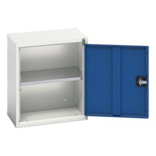 Bott 1 Door Steel Cupboard with Shelf, Lockable, Blue Grey, 600mm Height, 525mm Width, 350mm Depth 16929001.11