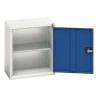 Bott 1 Door Steel Cupboard with Shelf, Lockable, Blue Grey, 600mm Height, 525mm Width, 350mm Depth 16929001.11