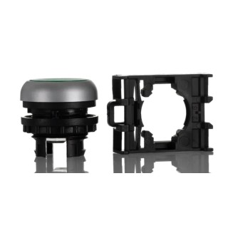 Eaton RMQ Titan M22 Series Green Maintained Push Button Head, 22 mm Cutout, IP69K 78635808 M22-DRL-G+M22-A