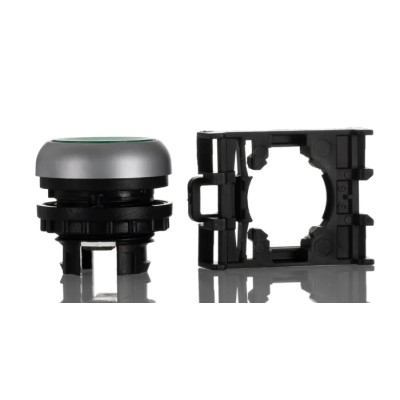 Eaton RMQ Titan M22 Series Green Maintained Push Button Head, 22 mm Cutout, IP69K 78635808 M22-DRL-G+M22-A