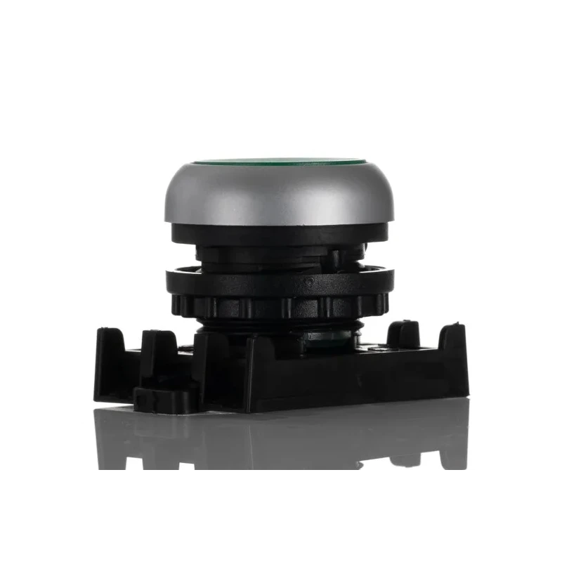 Eaton RMQ Titan M22 Series Green Maintained Push Button Head, 22 mm Cutout, IP69K 78635808 M22-DRL-G+M22-A