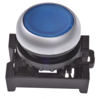 Eaton RMQ Titan M22 Series Blue Maintained Push Button Head 22 mm Cutout IP69K 78635810 M22-DRL-B+M22-A