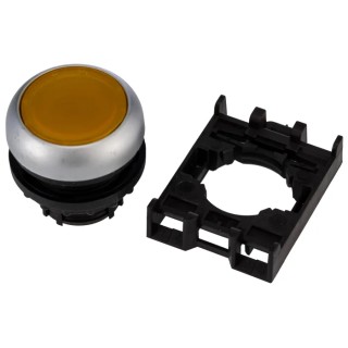 Eaton RMQ Titan M22 Series Yellow Maintained Round Push Button Head 22mm Cutout IP69K 78635809 M22-DRL-Y+M22-A