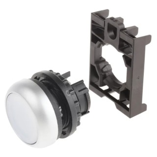 Eaton RMQ Titan M22 Series White Maintained Push Button Head 22 mm Cutout IP69K 78635806 M22-DRL-W+M22-A