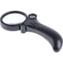 RS PRO Illuminated Magnifier, 16x Magnification Handheld Magnifying Glass with Light AG10 Battery Operated 136-8095