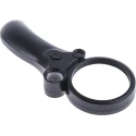 RS PRO Illuminated Magnifier, 16x Magnification Handheld Magnifying Glass with Light AG10 Battery Operated 136-8095
