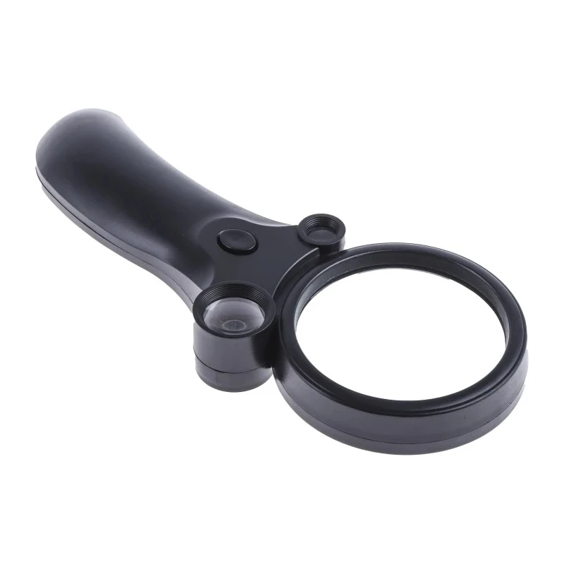 RS PRO Illuminated Magnifier, 16x Magnification Handheld Magnifying Glass with Light AG10 Battery Operated 136-8095