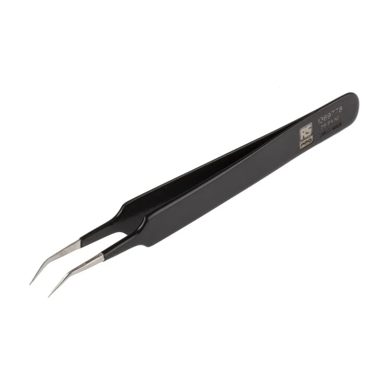 RS PRO 110mm Stainless Steel ESD Safe Anti-Magnetic Tweezer 136-9778