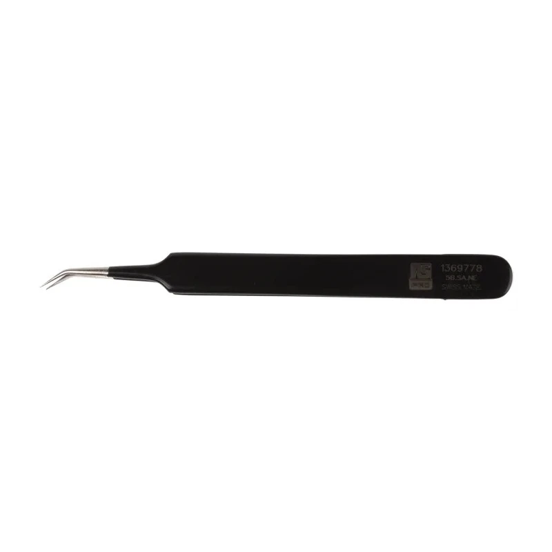 RS PRO 110mm Stainless Steel ESD Safe Anti-Magnetic Tweezer 136-9778