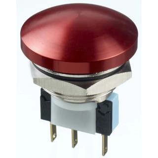 APEM AV Series Momentary Push Button Switch, Panel Mount, 22.2 mm Cutout, DPDT, IP65, 250 V AC, 5A AV22PNA64