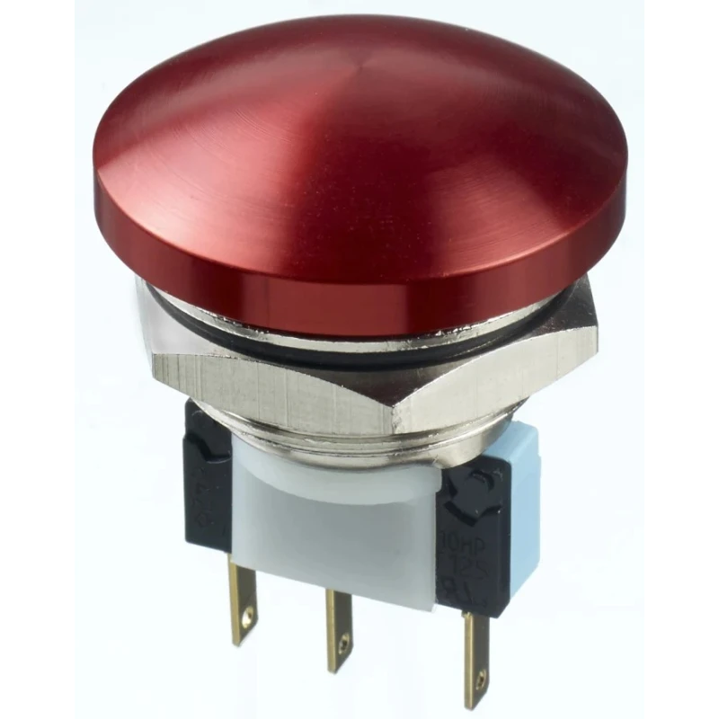 APEM AV Series Momentary Push Button Switch, Panel Mount, 22.2 mm Cutout, DPDT, IP65, 250 V AC, 5A AV22PNA64