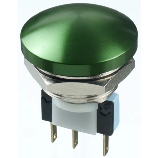 APEM AV Series Push Button Switch, Momentary Operation, Panel Mount, 22.2 mm Cutout, DPDT, IP65, 5A, 250 V AC AV22PNA3F4