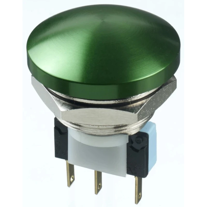 APEM AV Series Push Button Switch, Momentary Operation, Panel Mount, 22.2 mm Cutout, DPDT, IP65, 5A, 250 V AC AV22PNA3F4