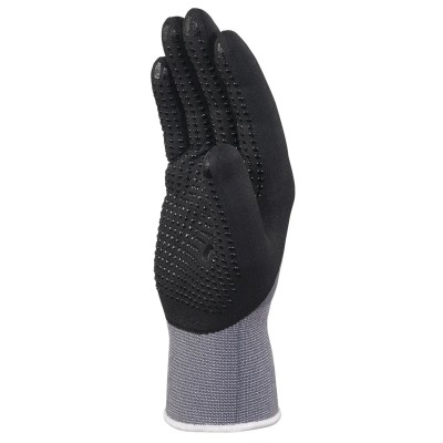 Delta Plus Grey Polyamide Spandex Work Gloves, Size 9, Aqua Polymer Coating VE729