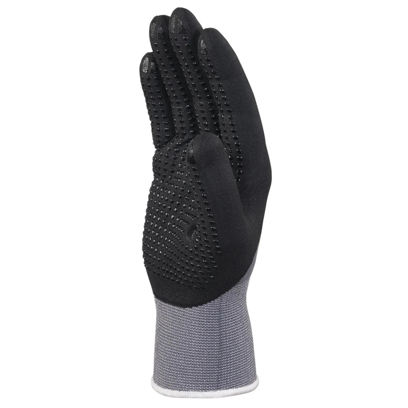 Delta Plus Grey Polyamide Spandex Work Gloves, Size 9, Aqua Polymer Coating VE729