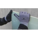 Delta Plus Grey Polyamide Spandex Work Gloves, Size 9, Aqua Polymer Coating VE729