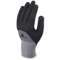 Delta Plus Grey Polyamide Spandex Work Gloves, Size 9, Aqua Polymer Coating VE729