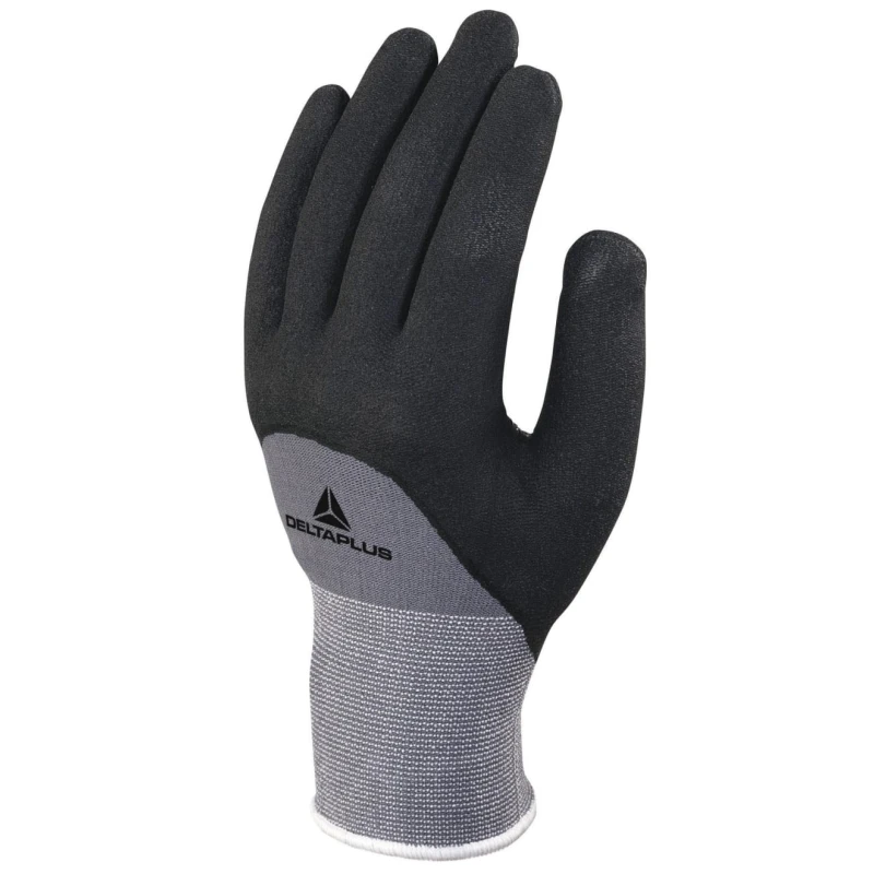 Delta Plus Grey Polyamide Spandex Work Gloves, Size 9, Aqua Polymer Coating VE729
