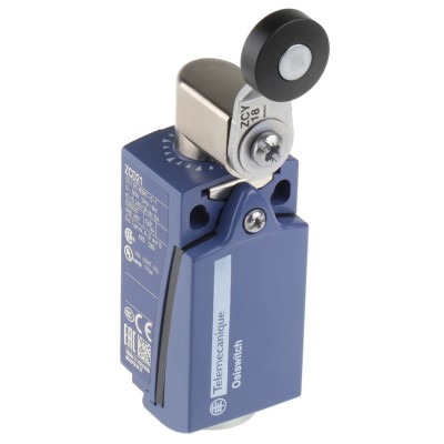 Telemecanique Sensors Roller Lever Limit Switch 1 NO/1 NC 240V AC 3A IP66 IP67 Zamak Housing XCKD2118P16