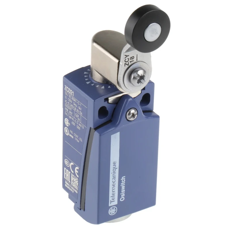 Telemecanique Sensors Roller Lever Limit Switch 1 NO/1 NC 240V AC 3A IP66 IP67 Zamak Housing XCKD2118P16
