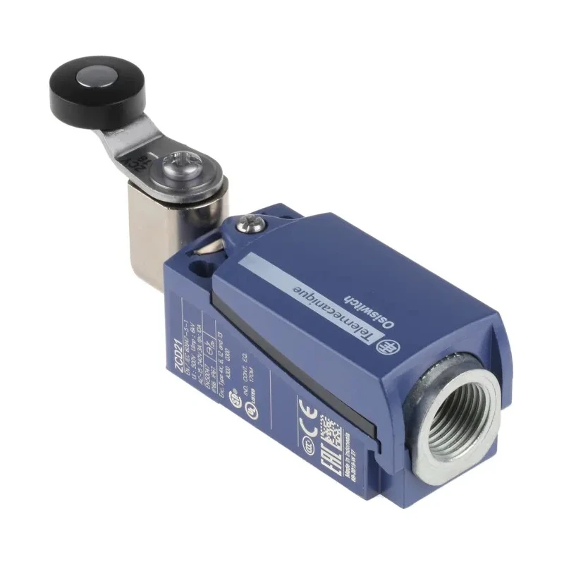 Telemecanique Sensors Roller Lever Limit Switch 1 NO/1 NC 240V AC 3A IP66 IP67 Zamak Housing XCKD2118P16