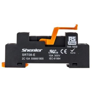 RS PRO 8 Way 300V DIN Rail Relay Socket for Use with RFT Interface Relay 144-1609