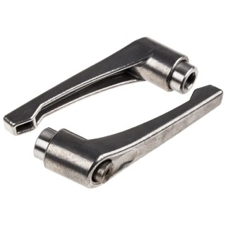 RS PRO Stainless Steel Heavy Duty Indexed Clamping Lever M12 Thread 92 mm Length 144-3602