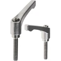 RS PRO Stainless Steel Clamping Lever M8 x 40 mm Thread, Silver Finish 144-3611