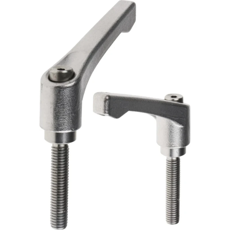RS PRO Stainless Steel Clamping Lever M8 x 40 mm Thread, Silver Finish 144-3611