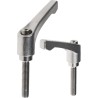 RS PRO Stainless Steel Clamping Lever M8 x 40 mm Thread, Silver Finish 144-3611