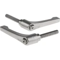 RS PRO Stainless Steel Clamping Lever M8 x 40 mm Thread, Silver Finish 144-3611
