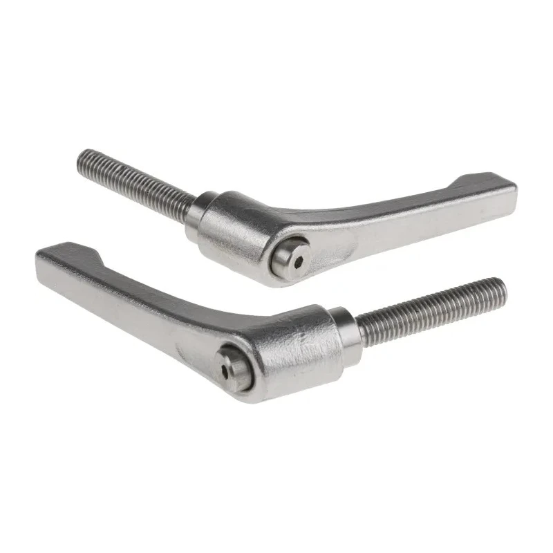 RS PRO Stainless Steel Clamping Lever M8 x 40 mm Thread, Silver Finish 144-3611