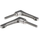 RS PRO Stainless Steel Clamping Lever M8 x 40 mm Thread, Silver Finish 144-3611