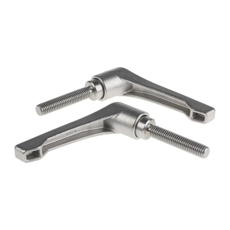 RS PRO Stainless Steel Clamping Lever M8 x 40 mm Thread, Silver Finish 144-3611