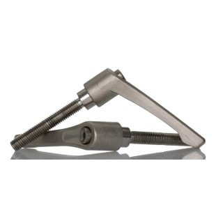 RS PRO Stainless Steel Clamping Lever M10 Thread x 63 mm Insert Length, Handle 78 mm, Male Thread 144-3617