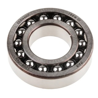 FAG Self-Aligning 2 Row Ball Bearing 30 mm ID 62 mm OD Polyamide Cage 18100 RPM 1206-TVH