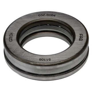FAG Axial Deep Groove Ball Bearing, 25 mm ID, 42 mm OD, 11 mm Width, Steel Cage & Ball, Sealed End, Single Row, Model 51105