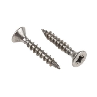 RS PRO Pozidriv Countersunk Stainless Steel Wood Screw 5 mm Thread 30 mm Length 144-3511