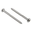 RS PRO Pozidriv Round Stainless Steel Wood Screw Metric Thread 50 mm Length 144-3518